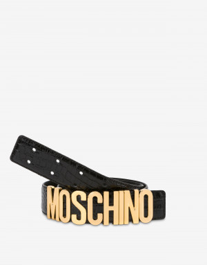 Producto Moschino- 
CALFSKIN BELT WITH CROCODILE PRINT