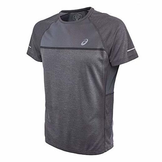 ASICS Men Shortsleeve Top Vestiti Da Corsa T-Shirt Dark Grey