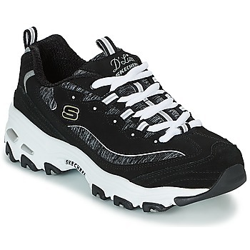 Moda Skechers D'Lites Preto - Entrega gratuita | Spartoo.pt ! - Sapatos ...