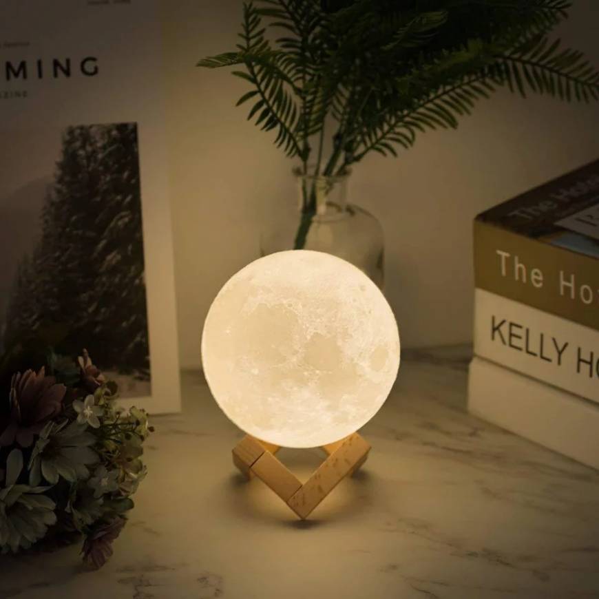  Luz recarregável em forma de lua