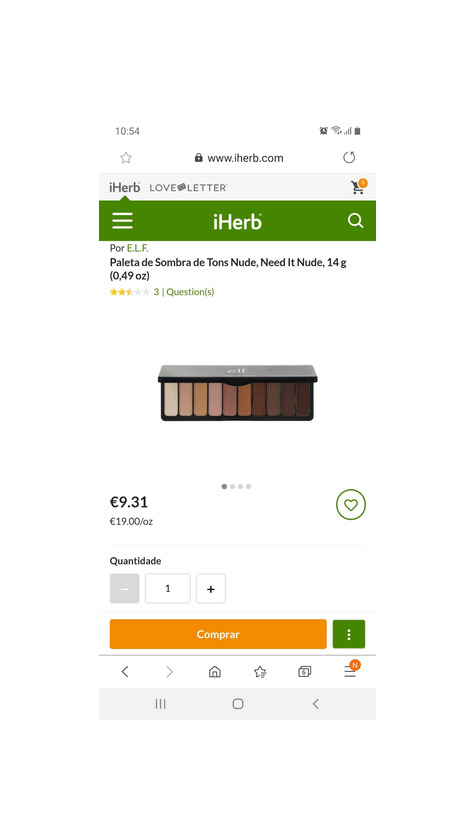 Producto Paleta de sombras Need it Nude