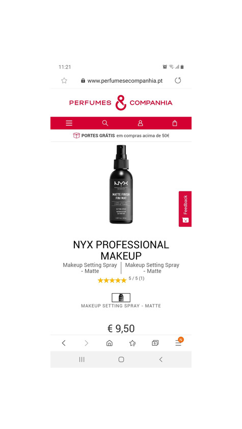 Producto Spray fixador matte finish