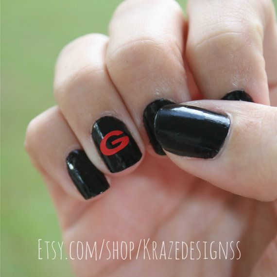 Moda georgia bulldog nail art - Google Search | Nails, Football nails ...