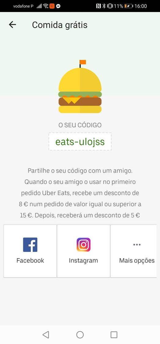 App Uber Eats: Order Food Delivery