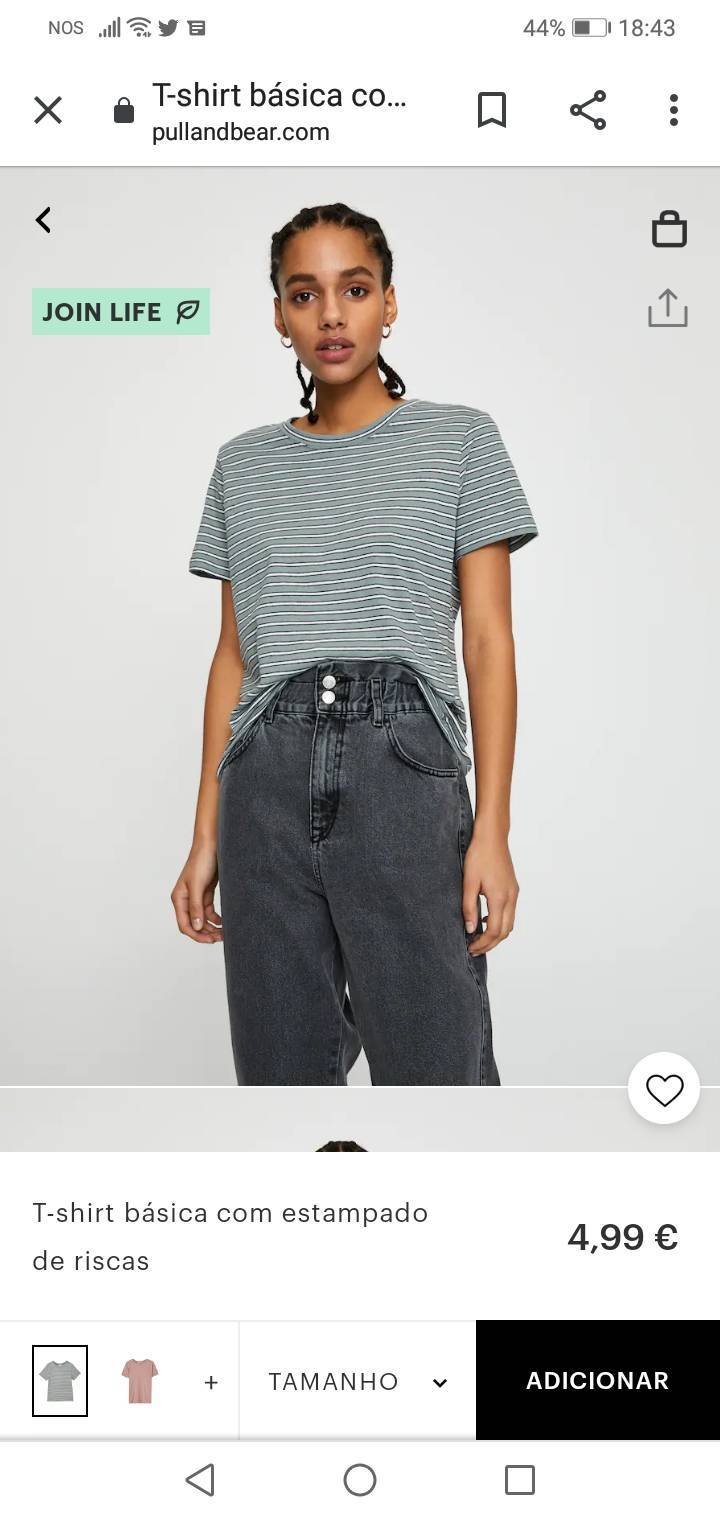 T-shirt as riscas