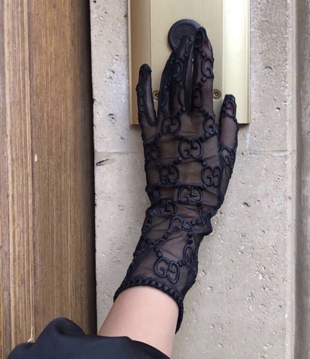 Fashion Tulle Gloves GG motif 