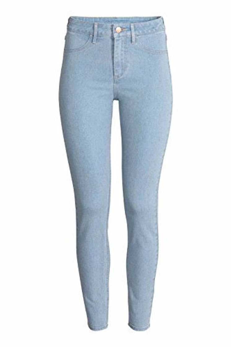 Social Ex Zara Ladies Skinny Mujer Ajustado Algodón Denim Azul Vaqueros Elásticos -