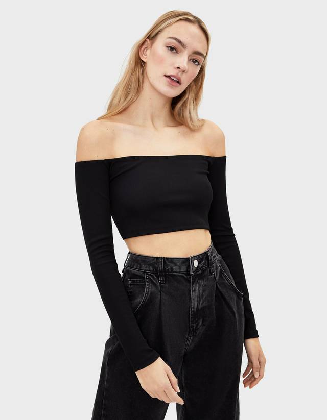 Fashion Top Preto Bershka