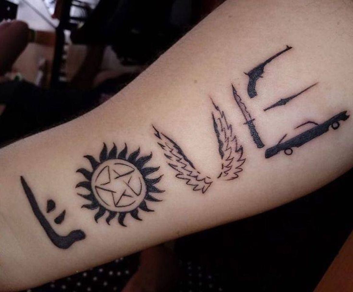 Fashion Tatuagem da série supernatural 