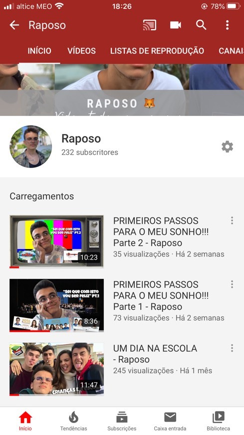 Meu canal de YouTube! 🤪