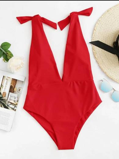 Shein Red Swimsuit