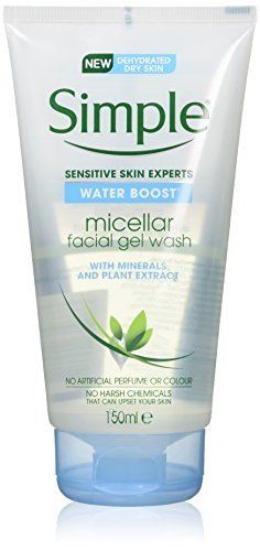 Simple agua Boost Micellar Gel lavado para la piel sensible