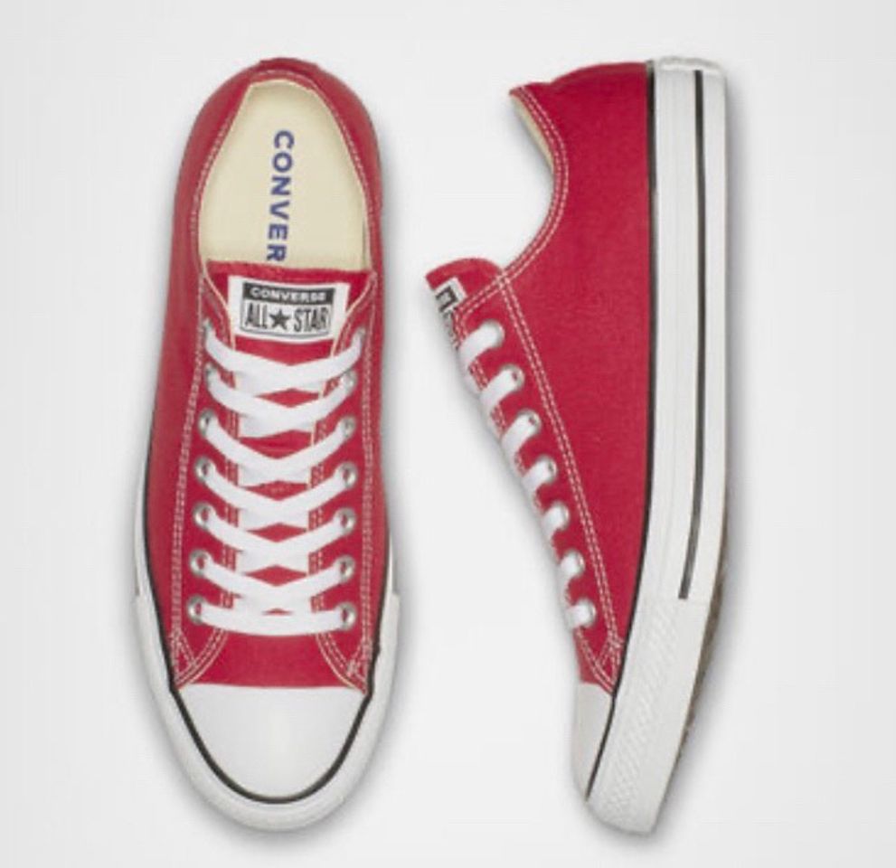 Fashion Converse Chuck Taylor All Star Ox, Zapatillas de Lona, Unisex, Rojo