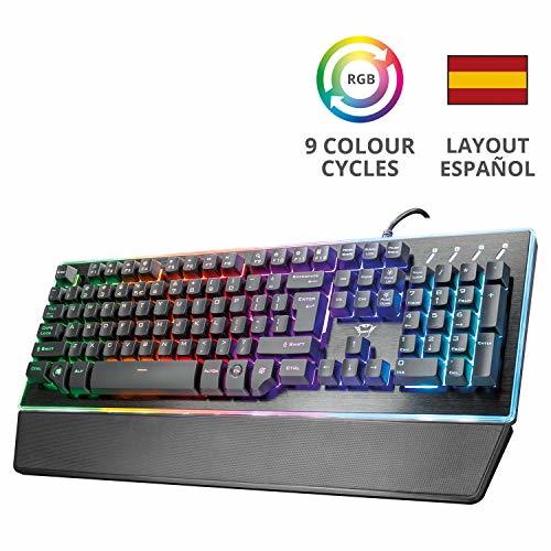 Trust Gaming GXT 860 Thura - Teclado Gaming LED Semi mecánico