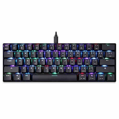 Electronic Docooler MOTOSPEED CK61 Teclado mecánico para Juegos RGB Interruptores Azules OUTMU Teclado