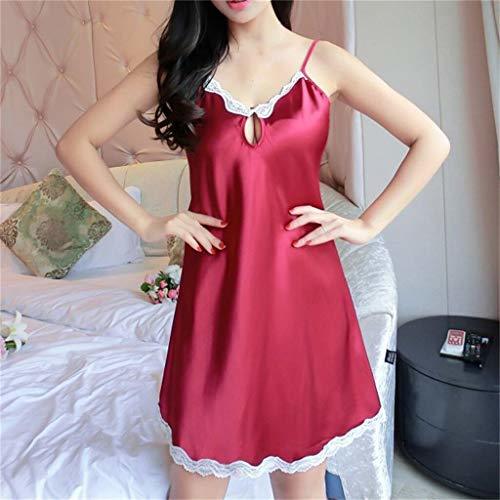 Place ISKER Ladies' Pajamas Nightwear Camisola Lace Das Senhoras Das Mulheres Lingerie Cetim