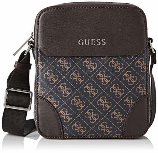 Guess - Manhattan Logo, Fundas de carnés Hombre, Marrón