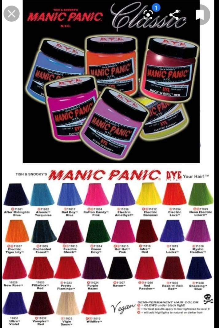 Moda Máscara de cor -ManicPanic