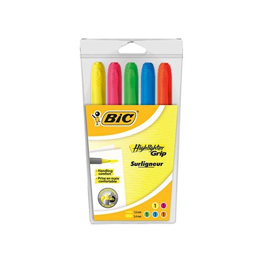 BIC Highlighter Grip Marcadores Punta Ajustable - colores Surtidos