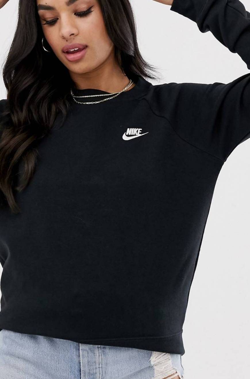 Moda NIKE BLACK CREW NECK