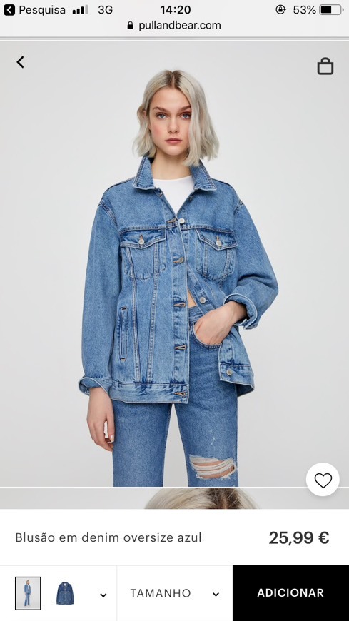 Moda Blusão denim oversize 