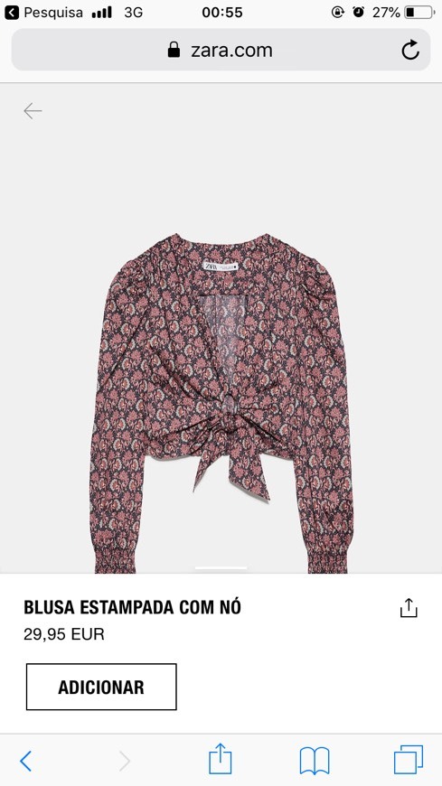 Moda Blusa com nó