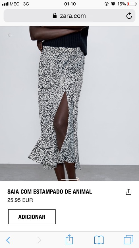 Moda Saia padrão animal