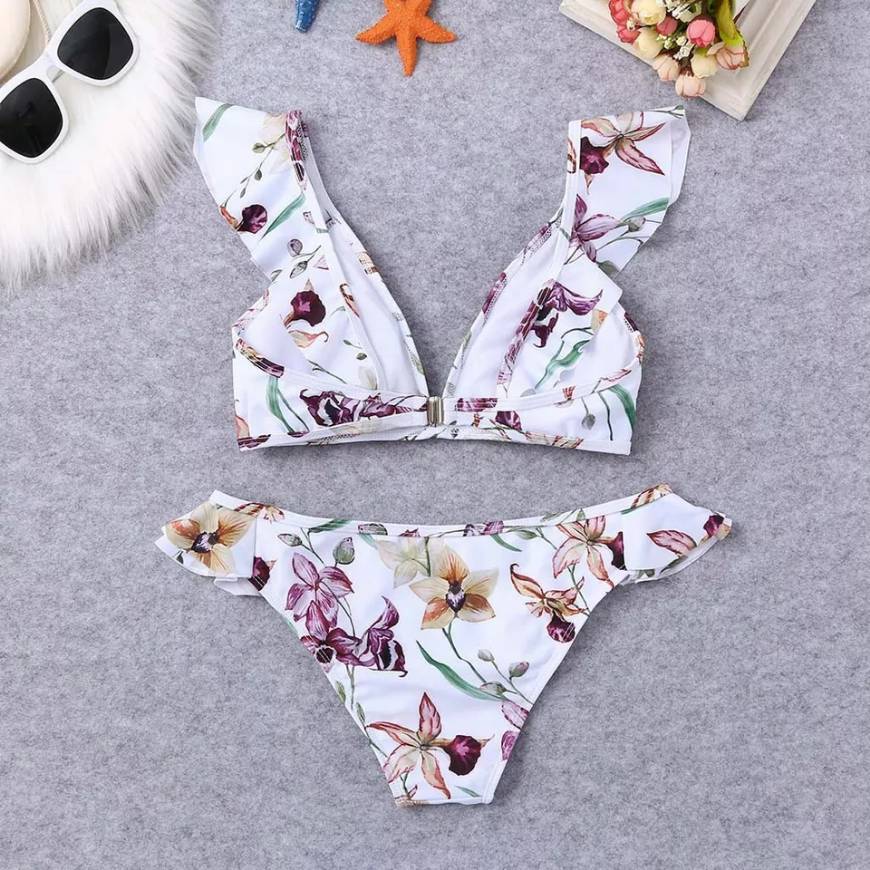 Moda Bikini flores 