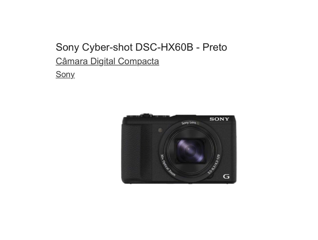 Producto Sony Cyber-shot DSC-HX60B