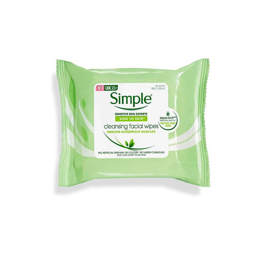 Simple cleansing facial wipes
