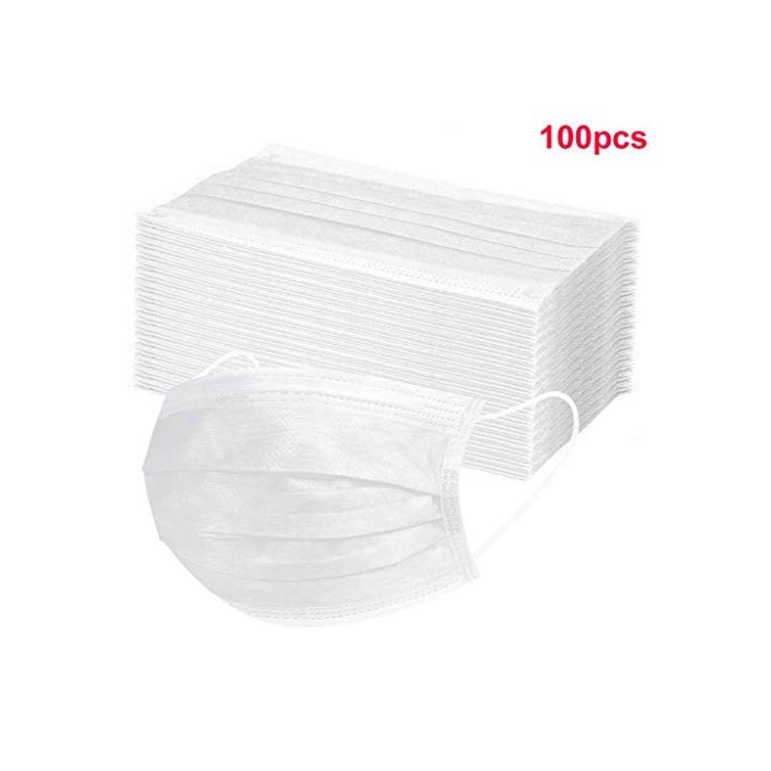 Producto Earleye0 100 PC 3 Capas Transpirables con Elástico para Los Oídos, Adulto