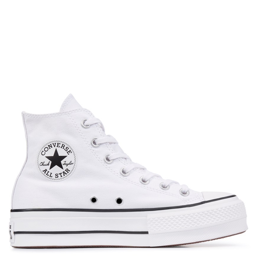 Moda All Star plataforma (cano alto) branco