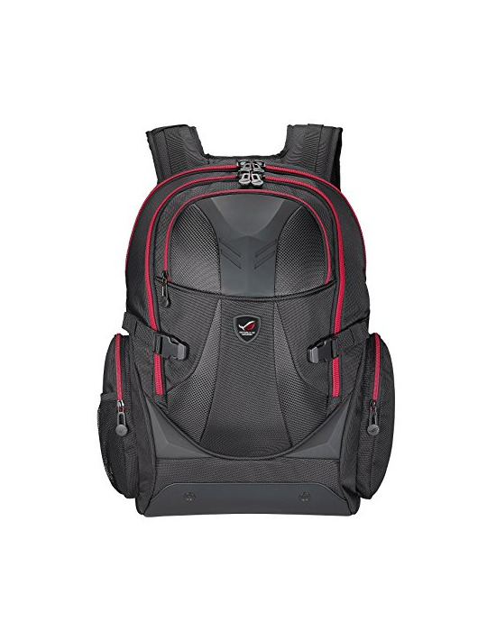 Social ASUS ROG XRANGER Mochila Nylon, Caucho Negro/Rojo - Mochila para portátiles y