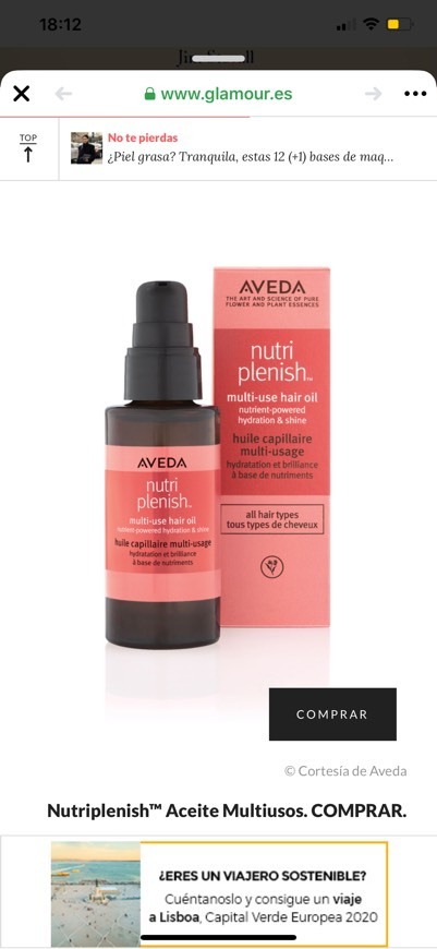 Producto Aveda aceite multiusos 