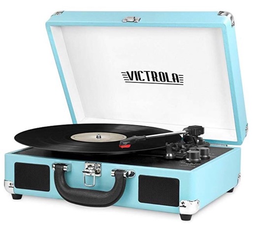 Vitrola vintage da Victrola, caixa de toca-discos Bluetooth 