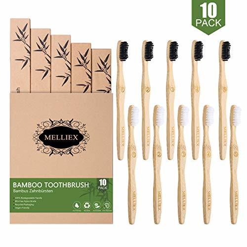 Beauty 10PCS Cepillo de Dientes de Bambu