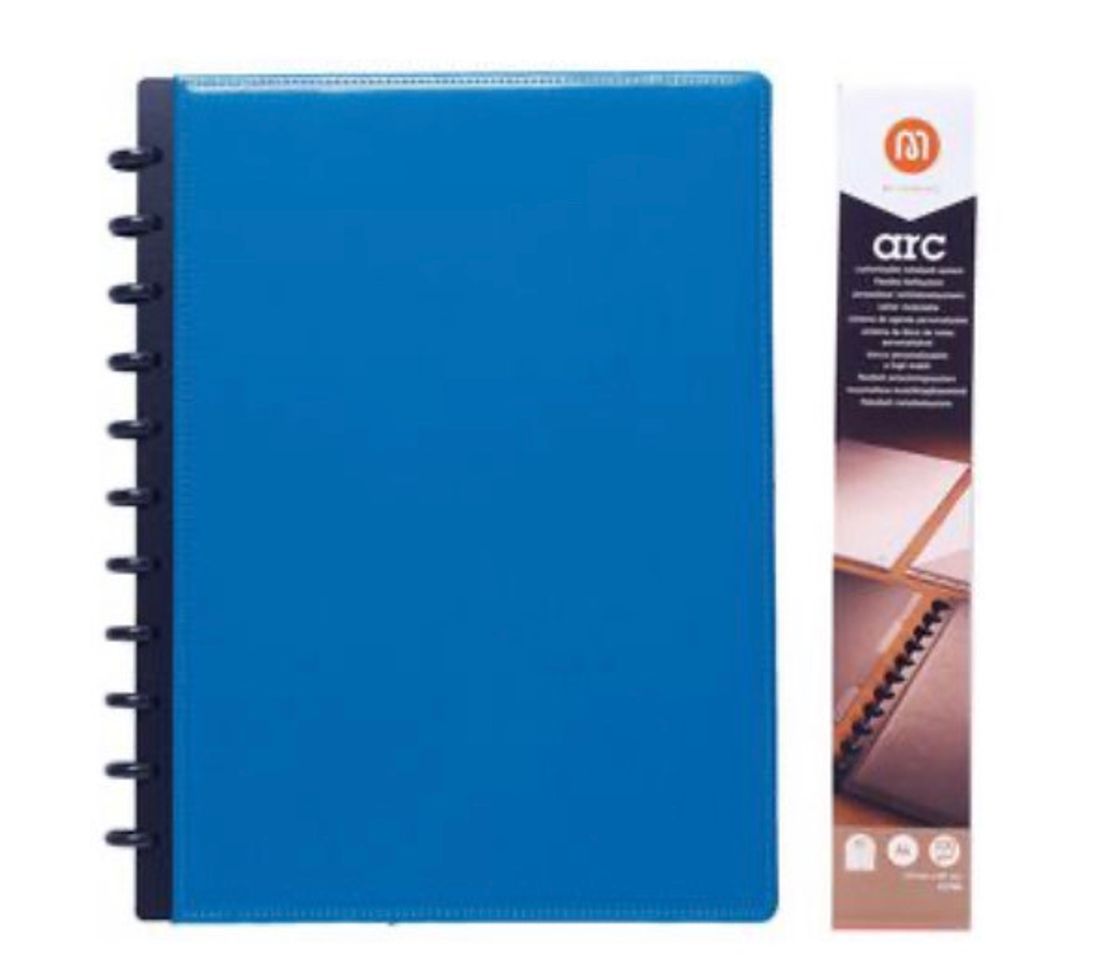 Products M by Staples Caderno Arc Capa Pele Azul A4