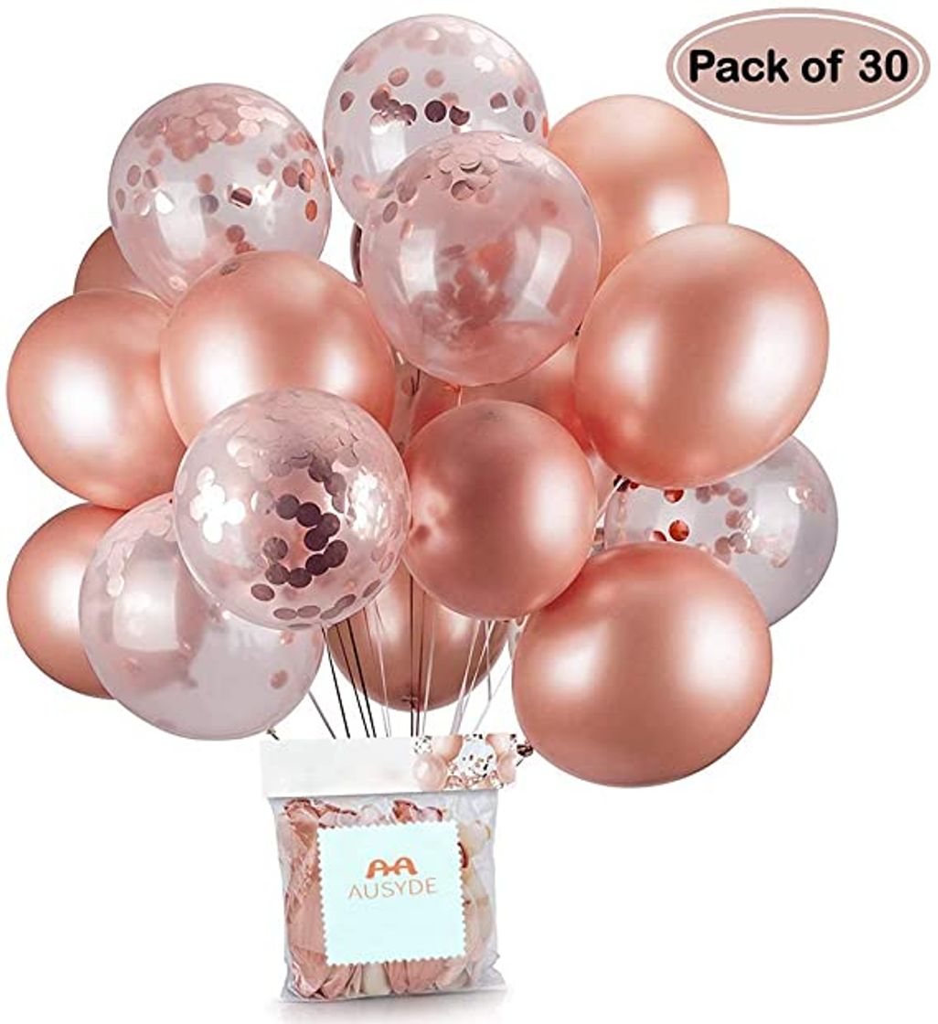 Electronic Globos de confeti de oro rosa Globo de fiesta 30.5 CM para