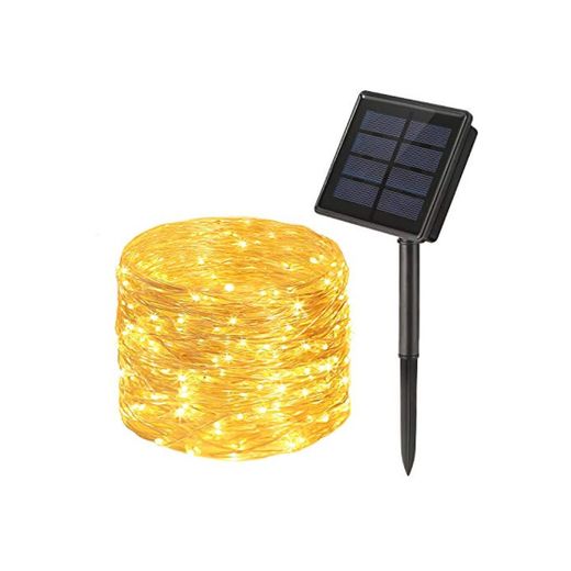Guirnalda Luces Exterior Solar, OxyLED 300LED 30m Cadena de Luces de Alambre