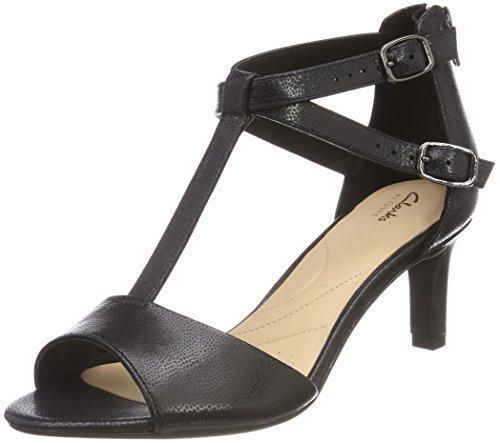 Place Clarks Laureti Pearl, Sandalia con Pulsera para Mujer, Negro