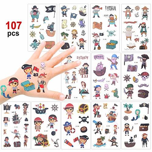 Products Konsait 100+ Pcs Pirata Tatuaje Niños