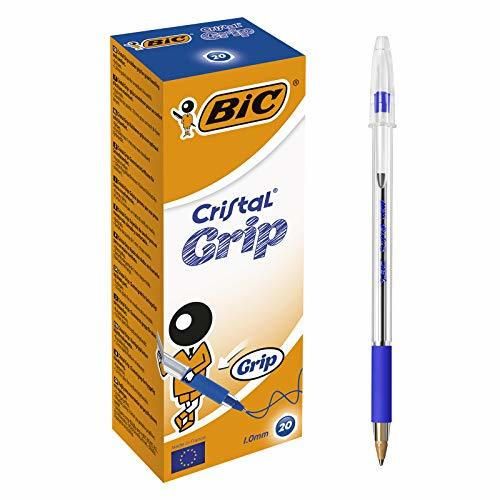 BIC Cristal Grip - Bolígrafos con tapa