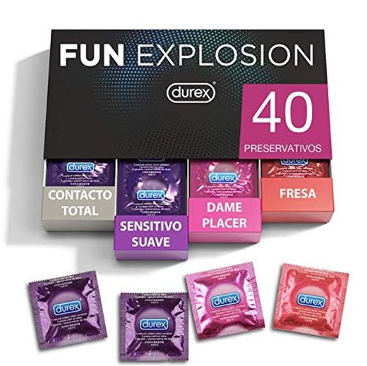 Durex Preservativos Fun Explosion Mixtos Sabor Fresa