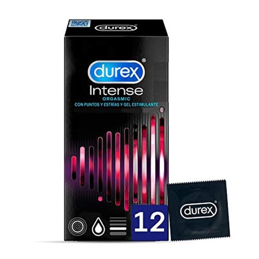 Durex Preservativos Intense con Puntos y Estrías y gel estimulante
