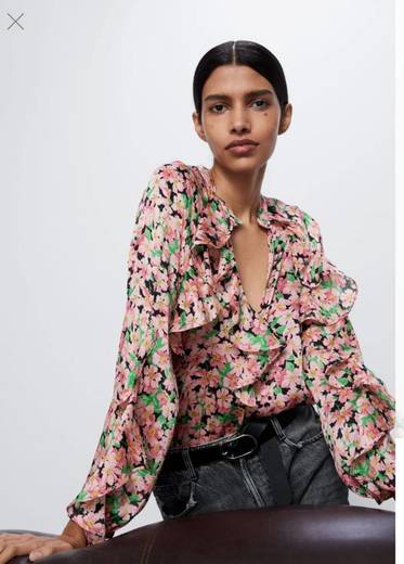 Camisa Zara floral spring