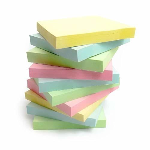 EVG 1200 Qualité Pastel assortis de couleur amovible Sticky Notes 76 x 76 mm 12 blocs