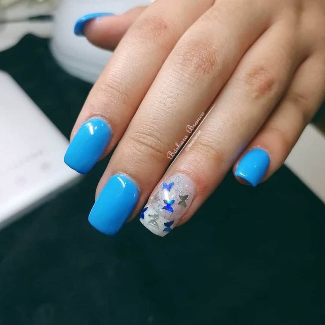 Product Blue Butterfly Nails