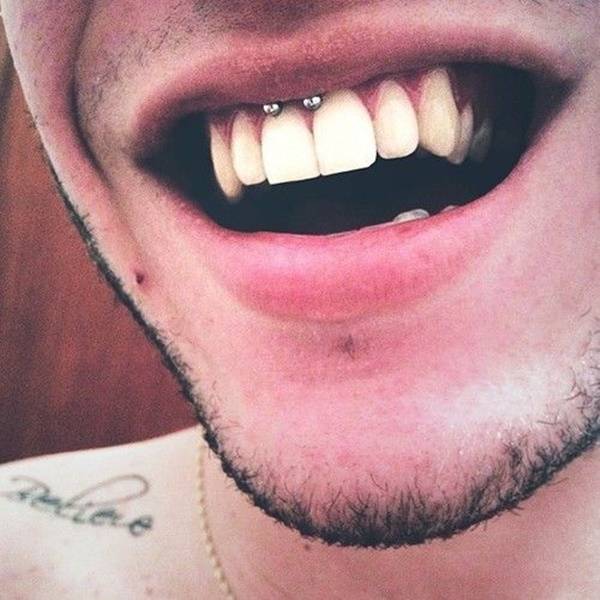 Piercing "smile"