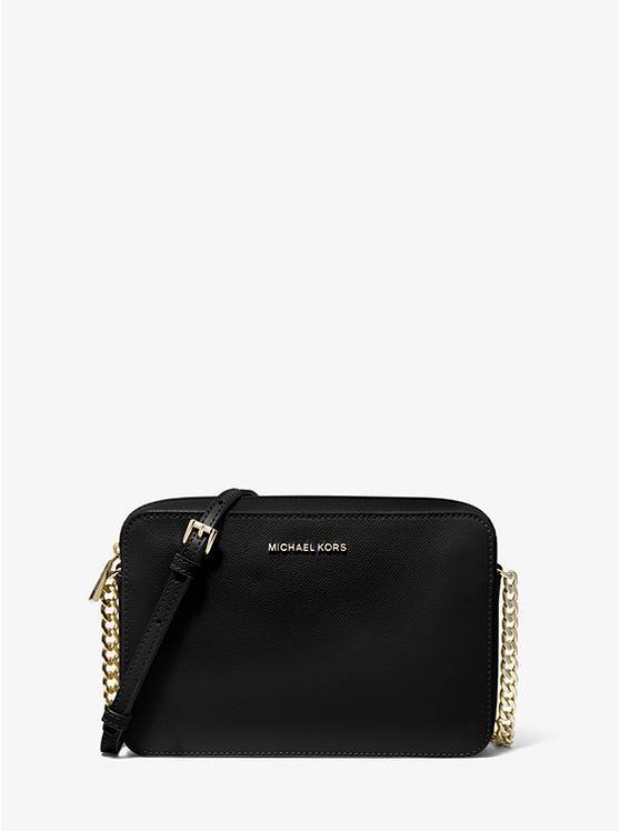 Moda Jet Set Grande Saffiano Bolsa Crossbody em Pele

