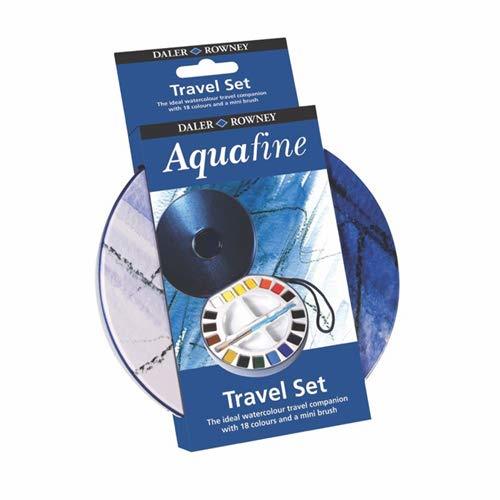 Producto Set Metálico de Viaje Circular de Acuarela DALER ROWNEY Aquafine, con 18